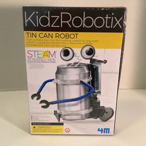 Kids Robotix Tin Can Robot Steam Powered Kids 4M - Picture 1 of 14